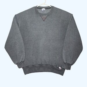 Vintage Russell Athletic Crewneck Sweatshirt Gray Made in USA Mens Large 90s Y2K